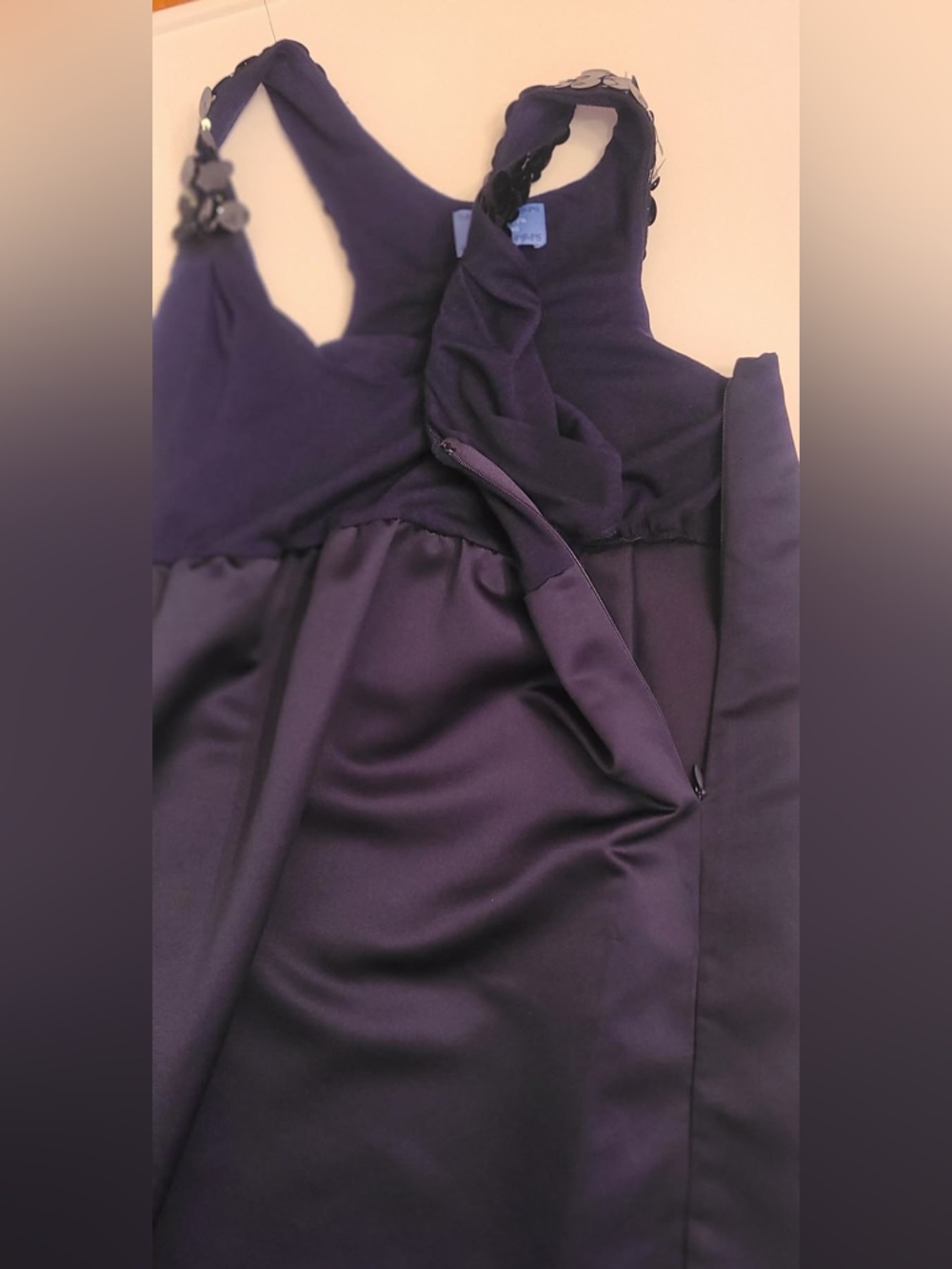 Simply Vera Vera Wang Navy and Black Midi Dress with Embellished Straps - Picture 10 of 16
